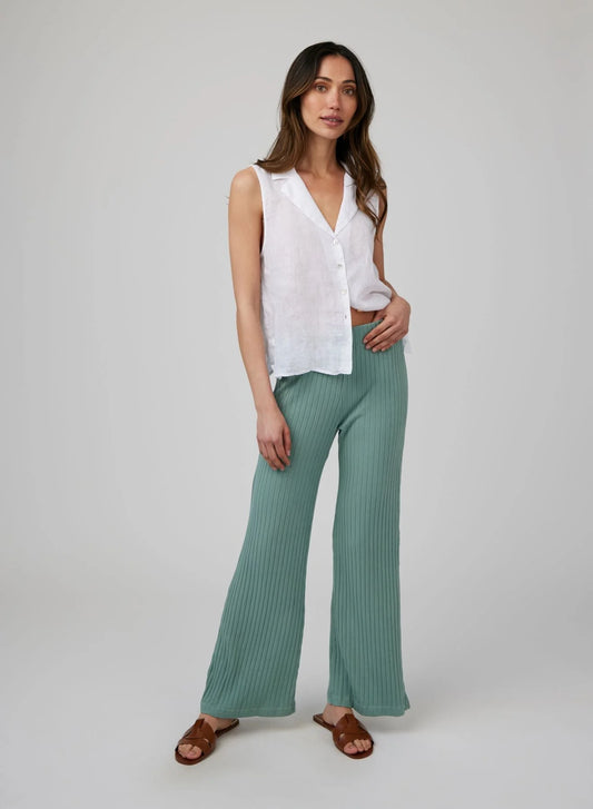 BELLA DALH | Pantalon à jambe large - Sauge