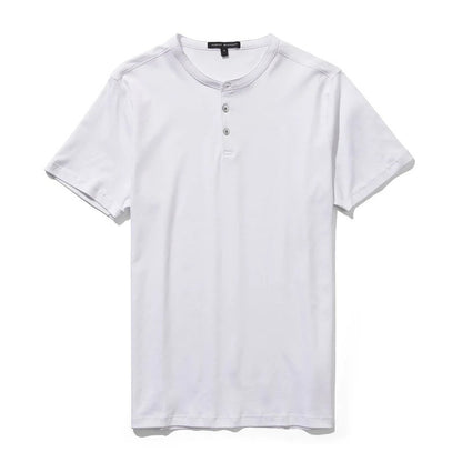 Robert Barakett | Le T-shirt ''Barakett Henley''  - Blanc