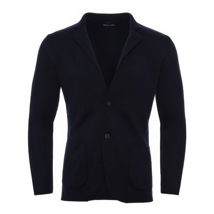 Emanuel Berg | Gilet en laine mérinos Premium  - Marine