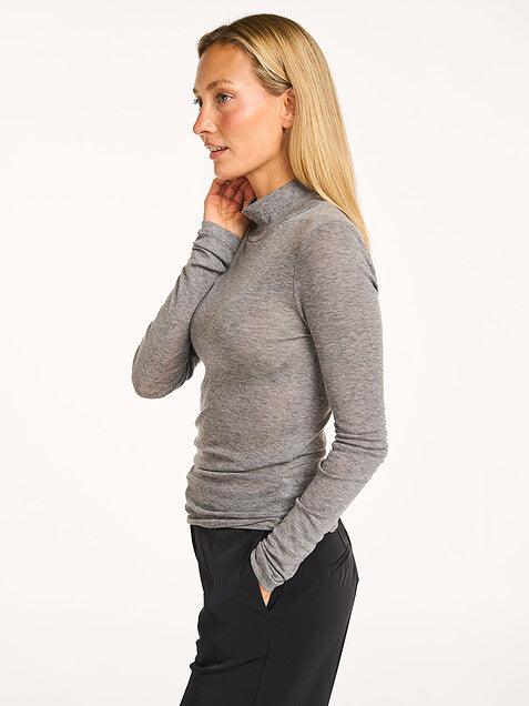 SAMSØE | Col roulé slim fit en jersey ''Sadou'' - gris