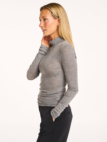 SAMSØE | Col roulé slim fit en jersey ''Sadou'' - gris