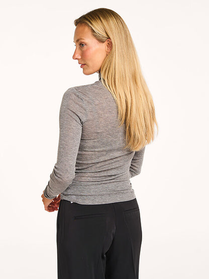 SAMSØE | Col roulé slim fit en jersey ''Sadou'' - gris