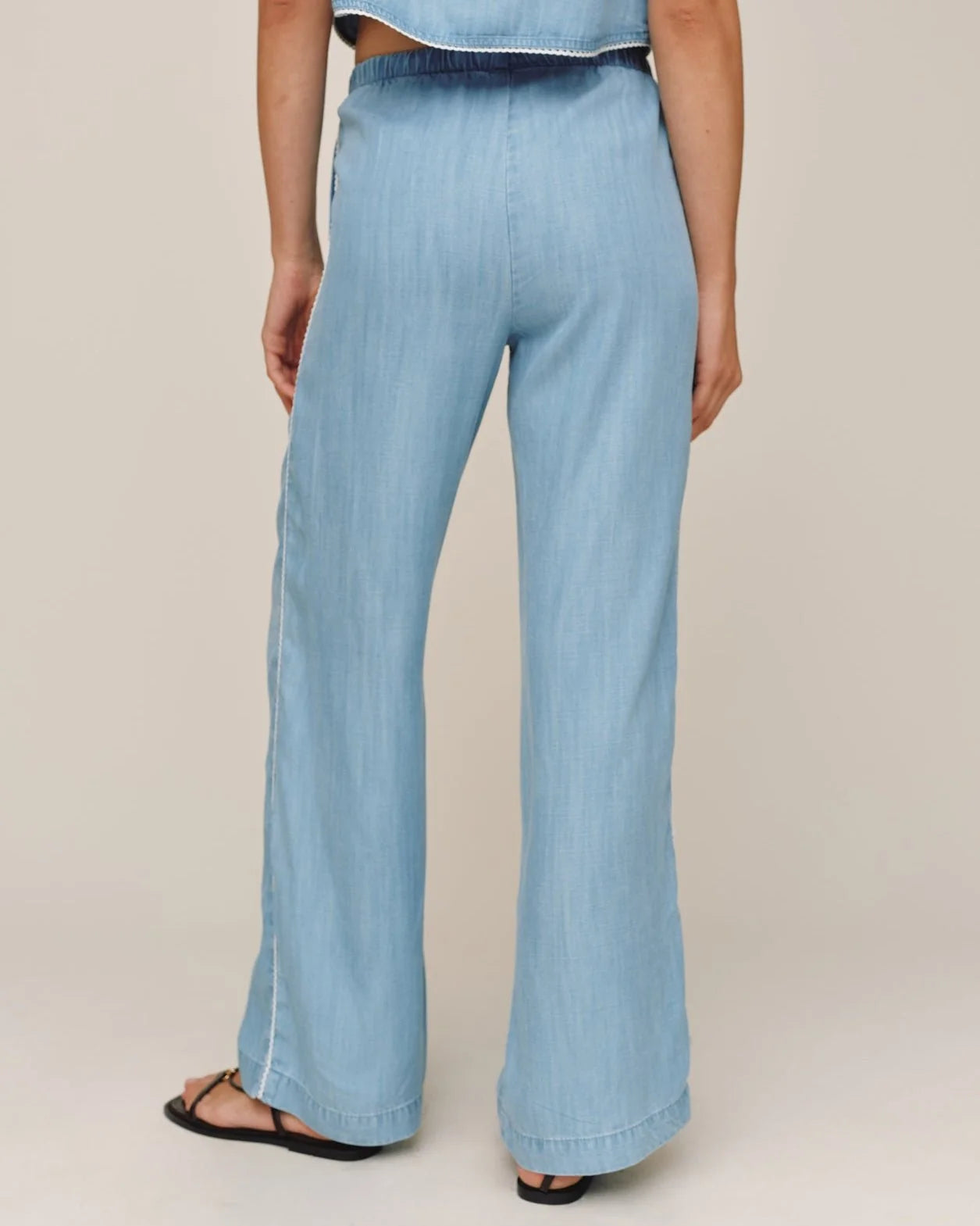 Bella Dahl | Pantalon 'Scellop side sea'| Bleu pâle