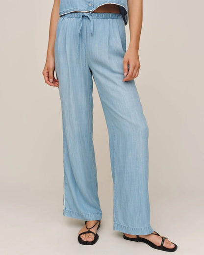 Bella Dahl | Pantalon 'Scellop side sea'| Bleu pâle