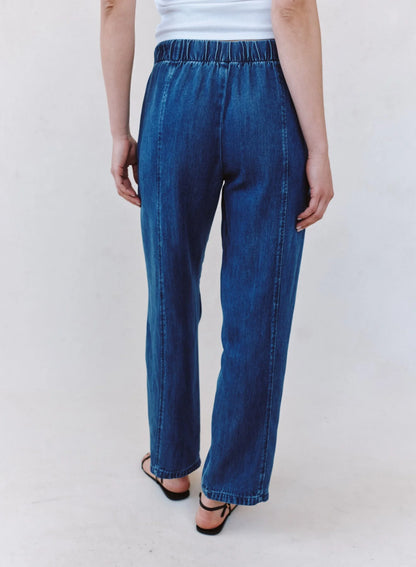 Bella Dahl | Pantalon 'Seamed Soft Barrel'| Bleu