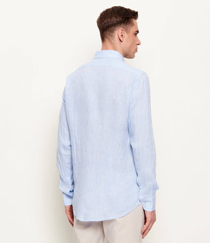 SAND Copenhagen | La chemise lin ''State Soft''  - Bleu clair