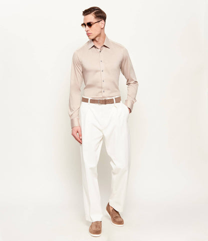 SAND Copenhagen | Chemise en jersey ''Gordon Sc'' - Beige