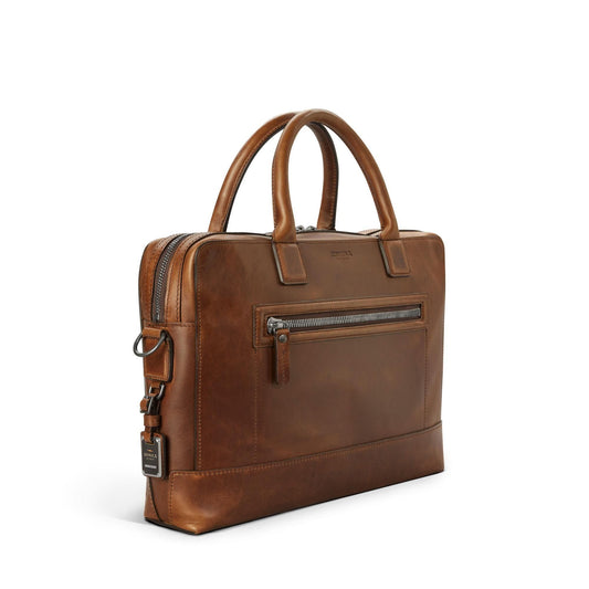 Shinola - Navigator Leather Bedrock Briefcase - Medium Brown