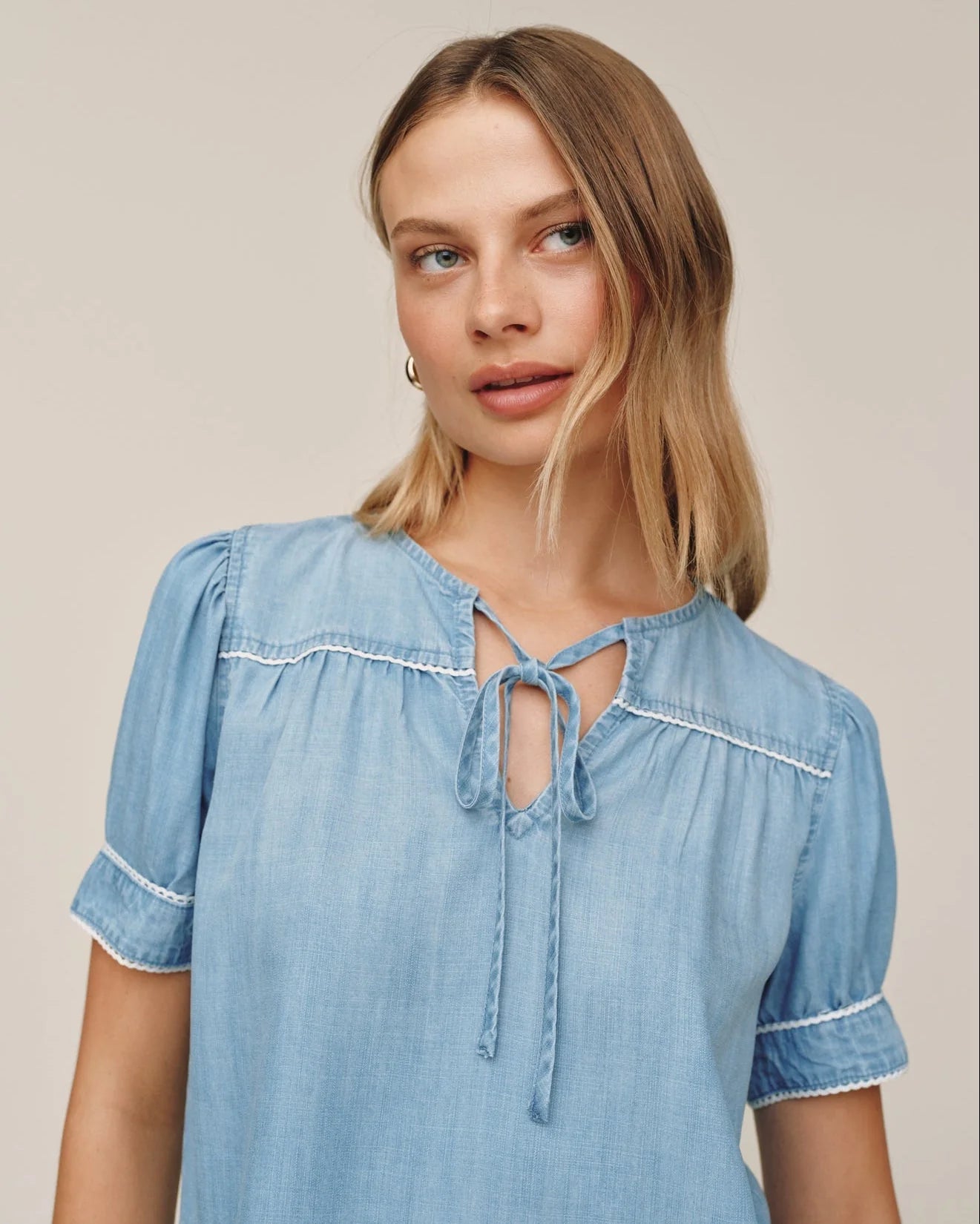 Bella Dahl | Pull 'Short sleeve'| Bleu pâle