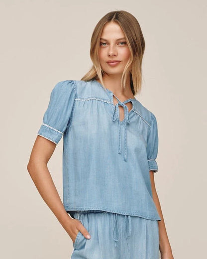 Bella Dahl | Pull 'Short sleeve'| Bleu pâle