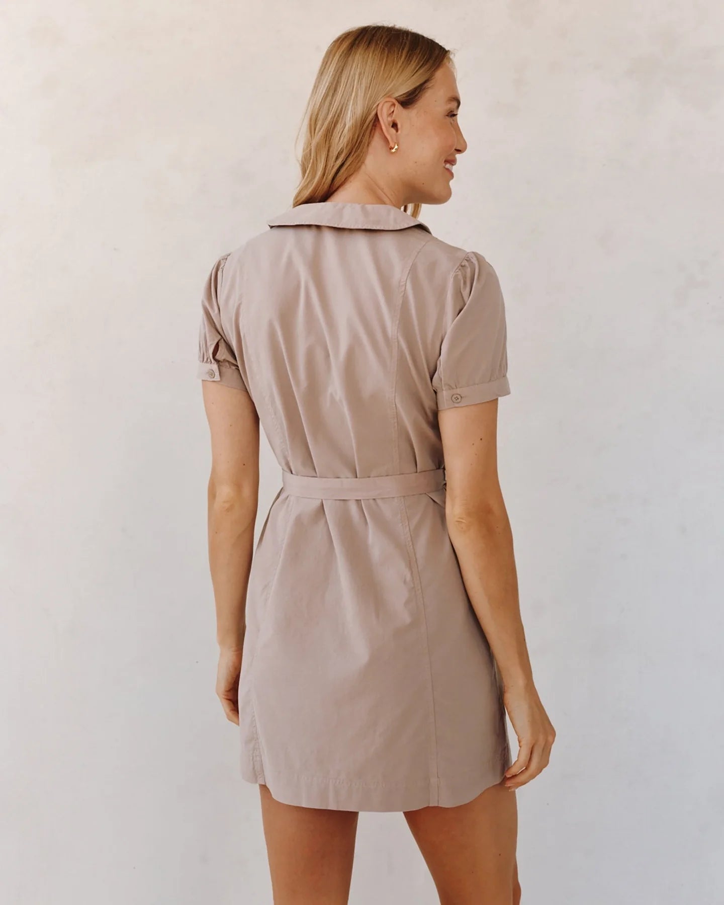 Bella Dahl | Robe à col puritain | Beige