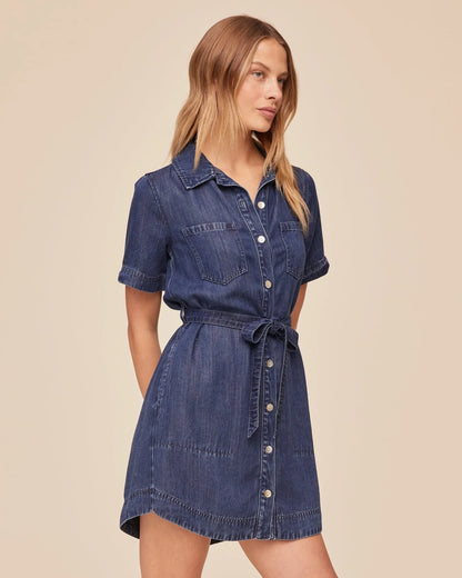 Bella Dahl | Robe Chemise | Bleu