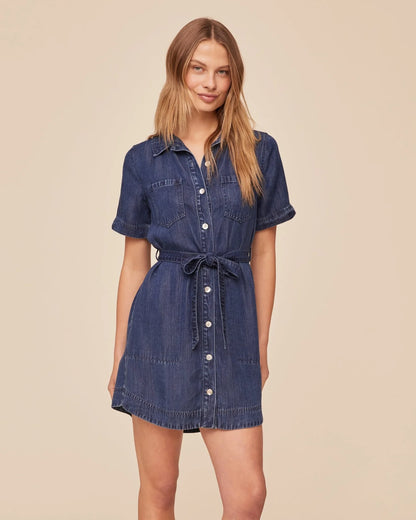 Bella Dahl | Robe Chemise | Bleu