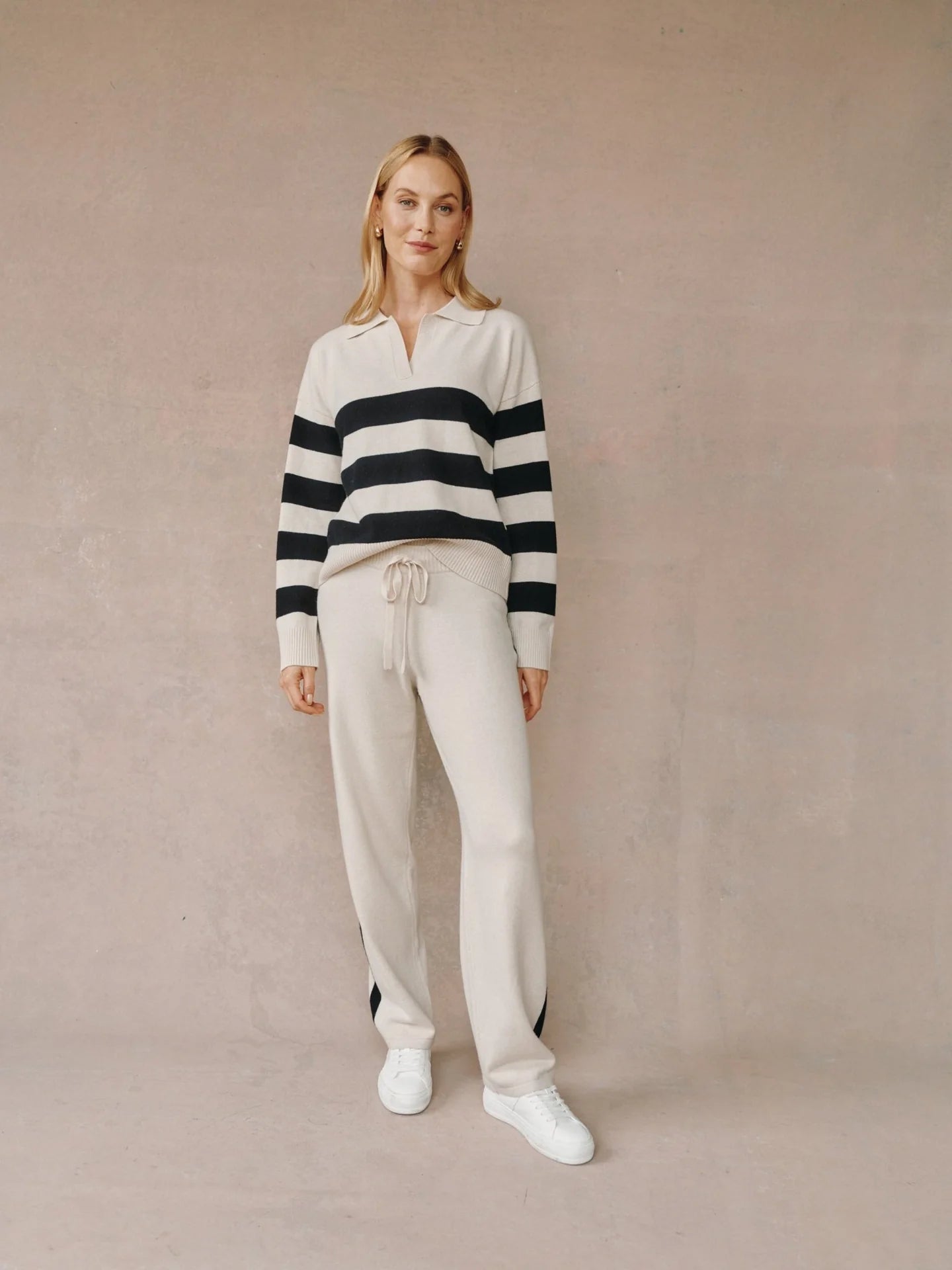 Bella Dahl |  Pull ¨Stripe¨| Avoine & Noir