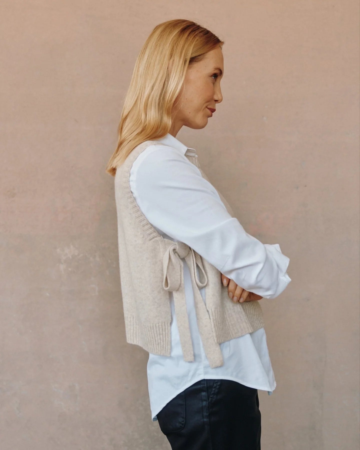 Bella Dahl |  Gilet ¨Tie¨| Ivoire