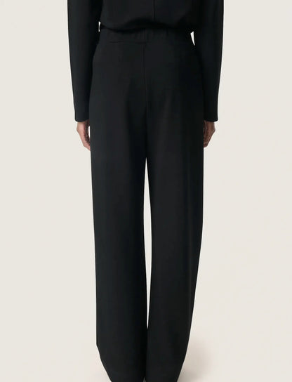 SOAKED IN LUXURY | Pantalon droit Marigold - Noir