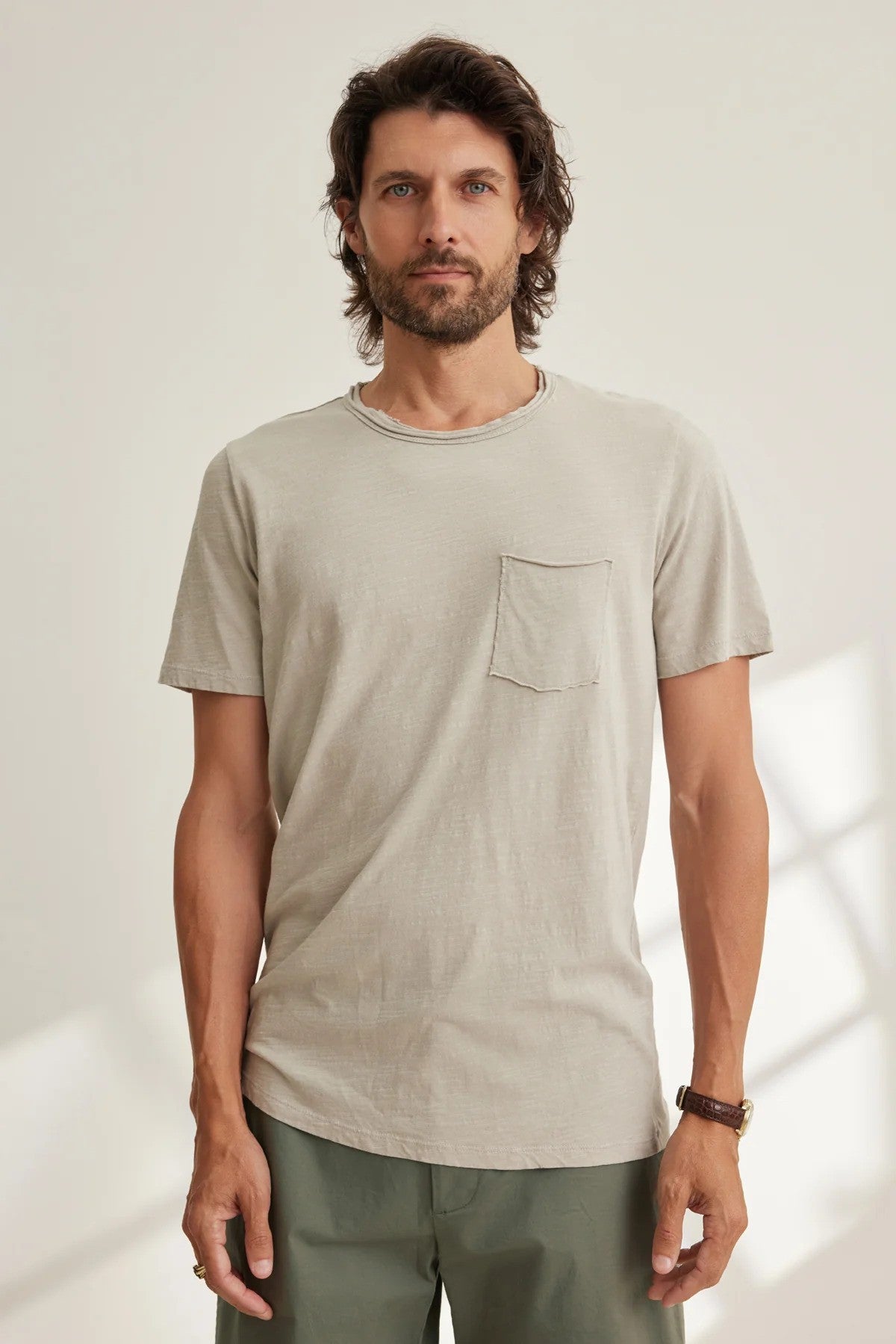 Velvet  |Le T-shirt Chad à poche en coton flammé - Soho