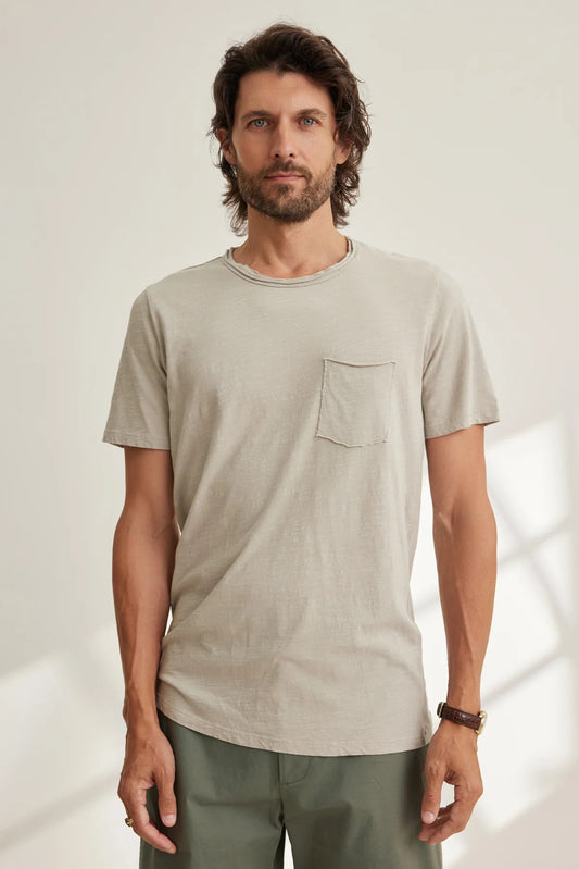 Velvet  |Le T-shirt Chad à poche en coton flammé - Soho
