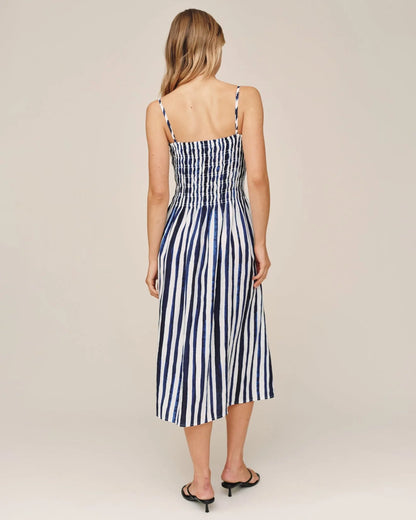Bella Dahl | Robe mi-longue| Blanc et Bleu