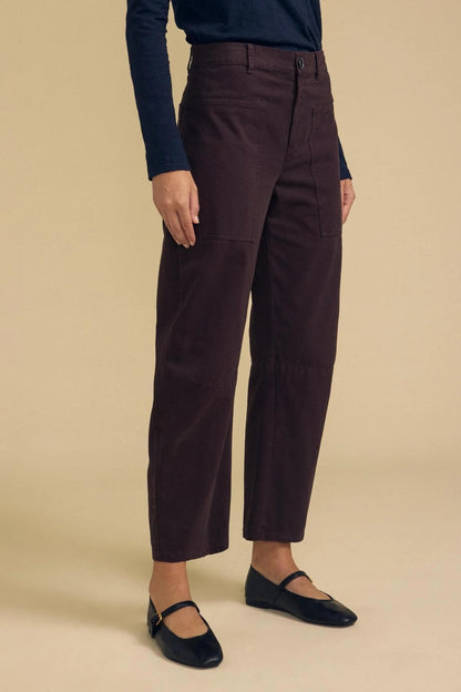 Velvet | Le pantalon barrel ''Brylie'' | Marron
