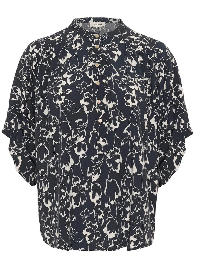 SOAKED IN LUXURY | Blouse 'Arjana'| Bleu marine