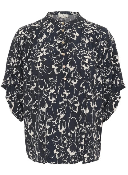 SOAKED IN LUXURY | Blouse 'Arjana'| Bleu marine