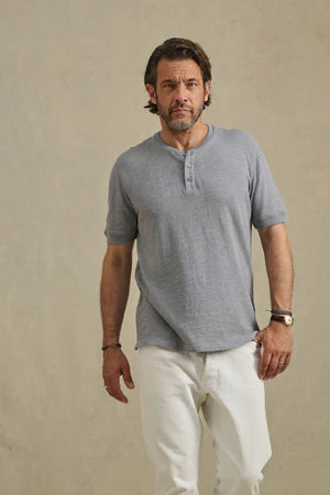 Velvet | t-shirt Henley "Jenkins" - Riptide