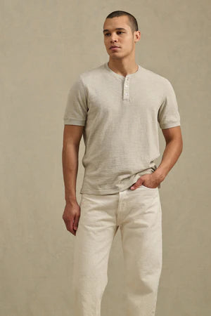 Velvet | t-shirt Henley "Jenkins" - Taupe