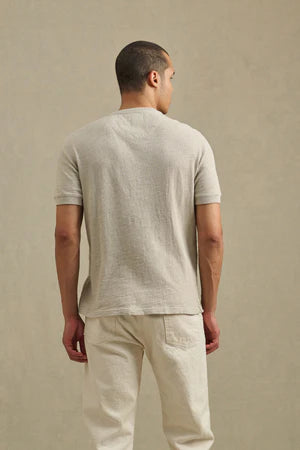 Velvet | t-shirt Henley "Jenkins" - Taupe