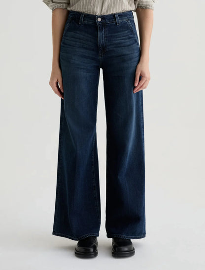AG Jeans |  Pantalon palazzo à taille basse ''Stella'' - Bleu Poise