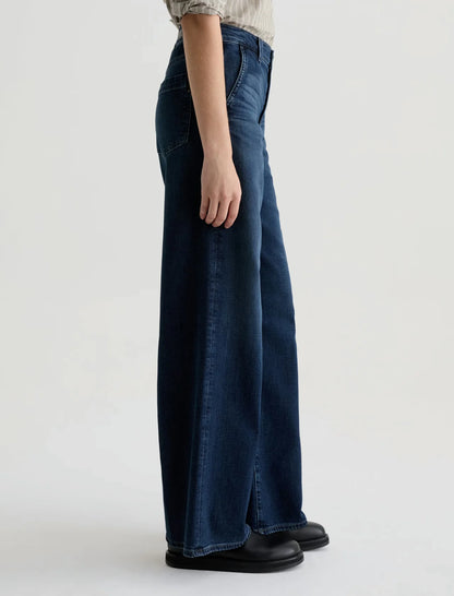 AG Jeans |  Pantalon palazzo à taille basse ''Stella'' - Bleu Poise