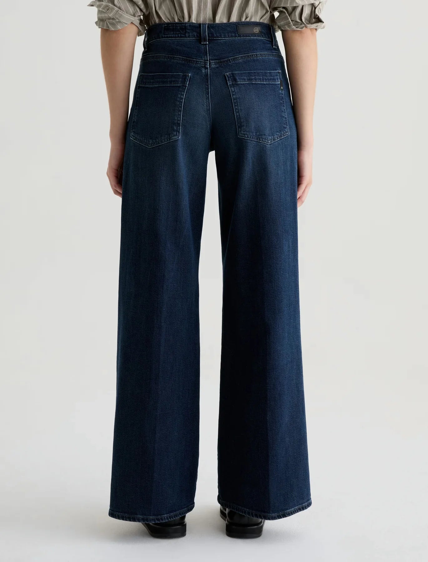 AG Jeans |  Pantalon palazzo à taille basse ''Stella'' - Bleu Poise