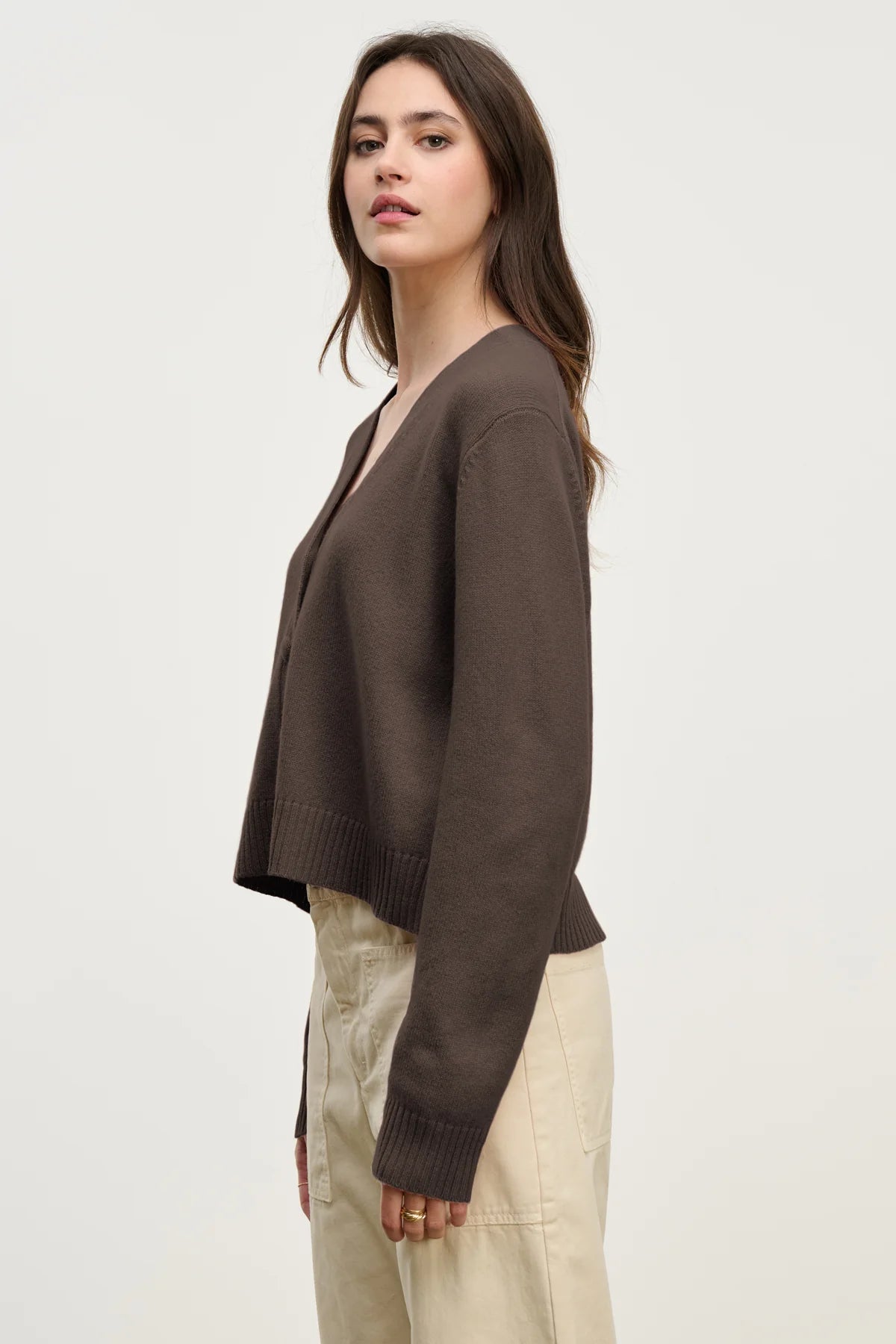 Velvet | Cardigan "Etna" - Marron