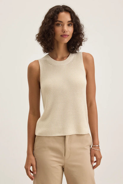 Velvet | Le pull sans manches en coton Pima ''Seretta'' - Creme