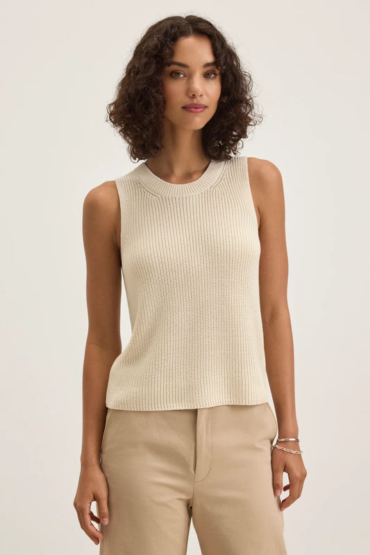 Velvet | Le pull sans manches en coton Pima ''Seretta'' - Creme