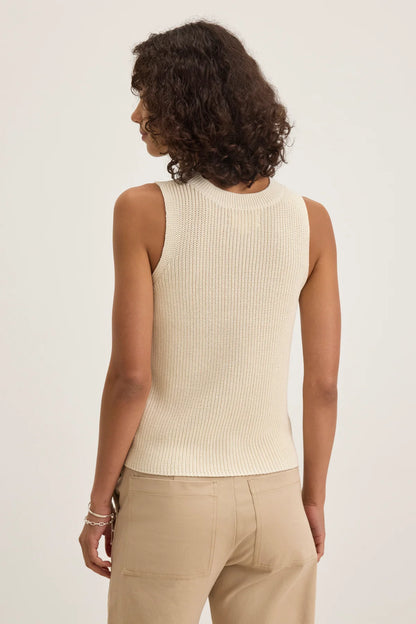 Velvet | Le pull sans manches en coton Pima ''Seretta'' - Creme