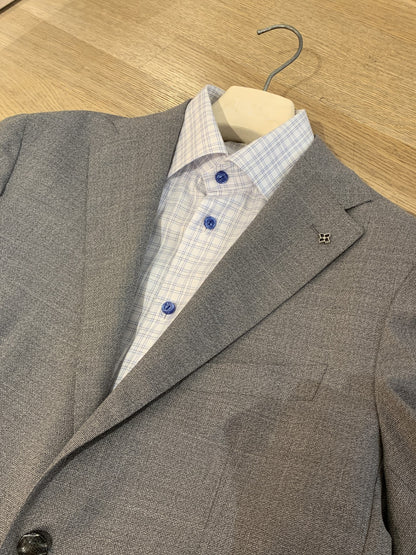 Eton | Chemise à carreaux coupe contemporaine - Blanc / Bleu