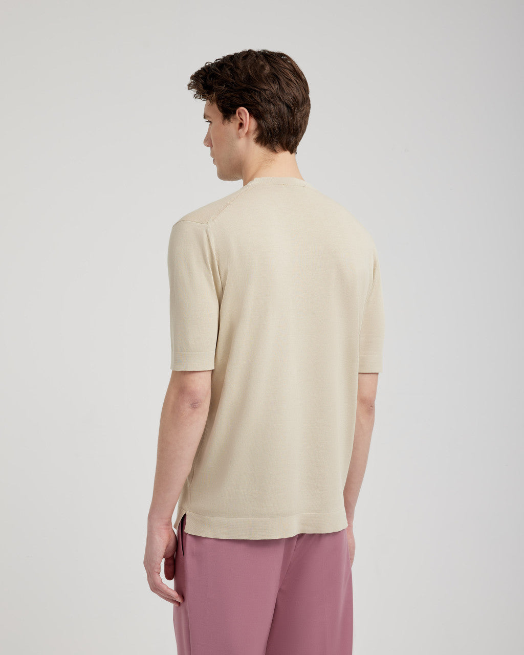 Filipo De Laurentis - T-shirt en coton tricot - Beige