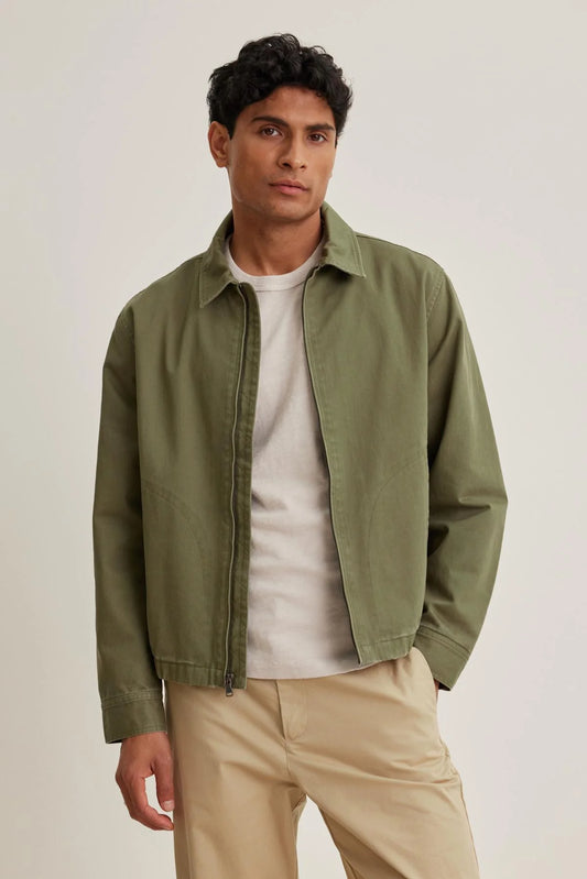 Velvet | La veste en coton "COLLINS" - Olive