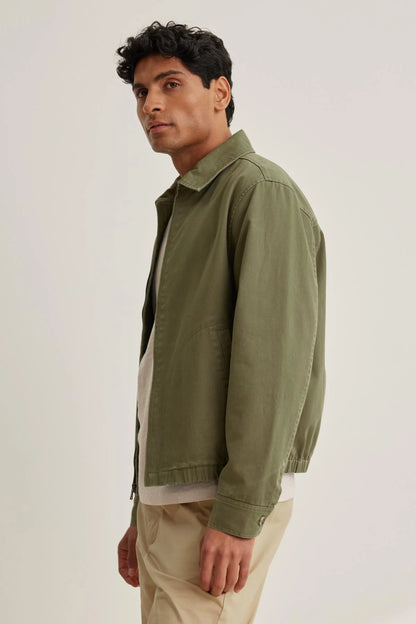 Velvet | La veste en coton "COLLINS" - Olive