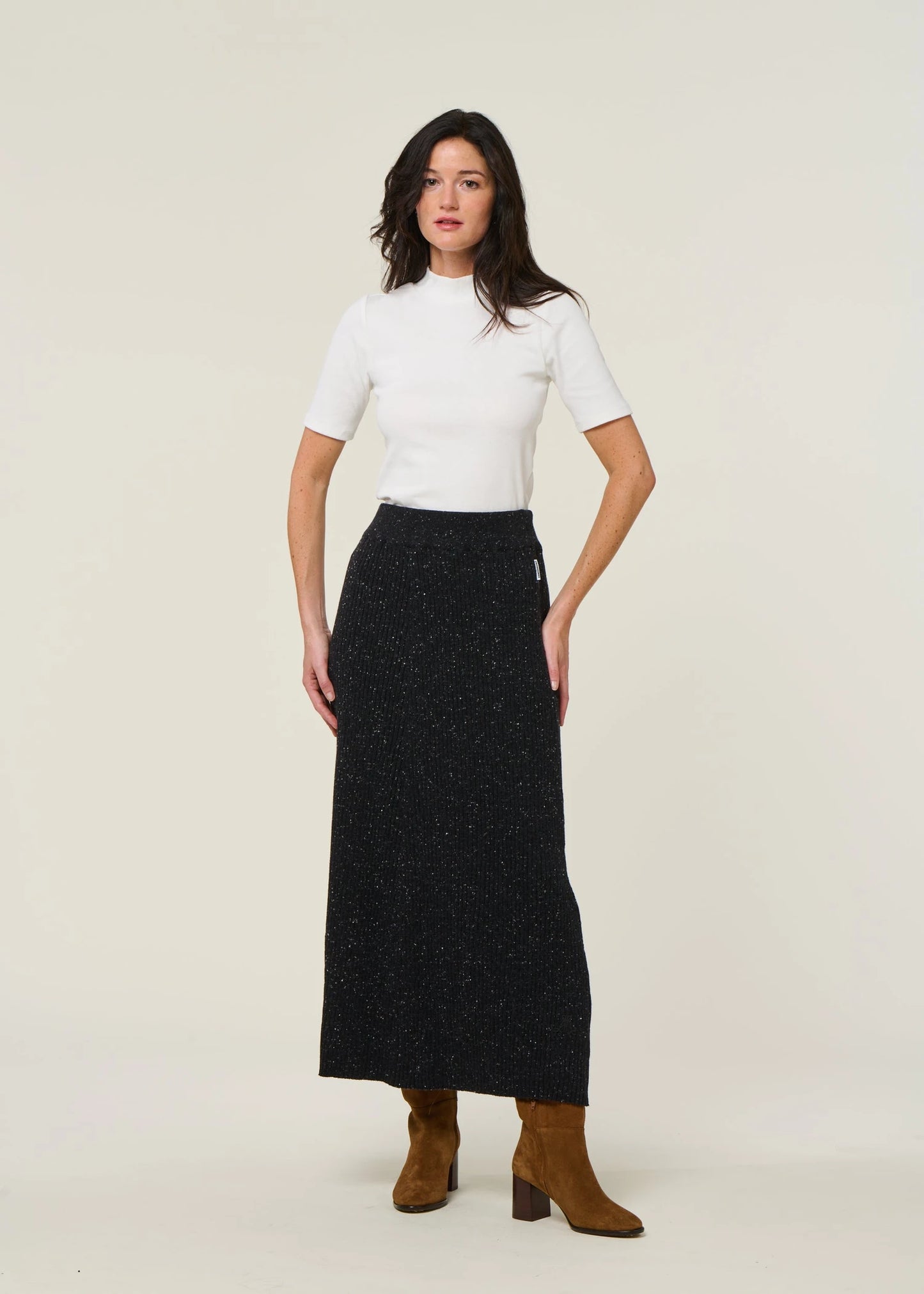 Armedangel | Jupe "HANAA TWEED" - Marine foncé