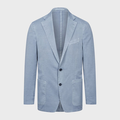 EMANUEL BERG | Veste souple déstructurée en coton délavé - Bleu clair