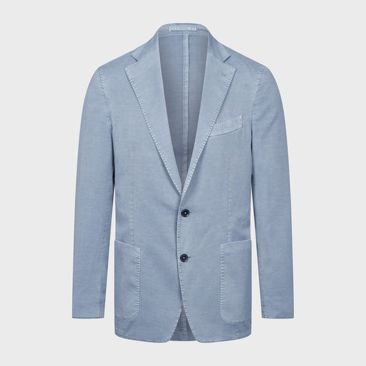 EMANUEL BERG | Veste souple déstructurée en coton délavé - Bleu clair