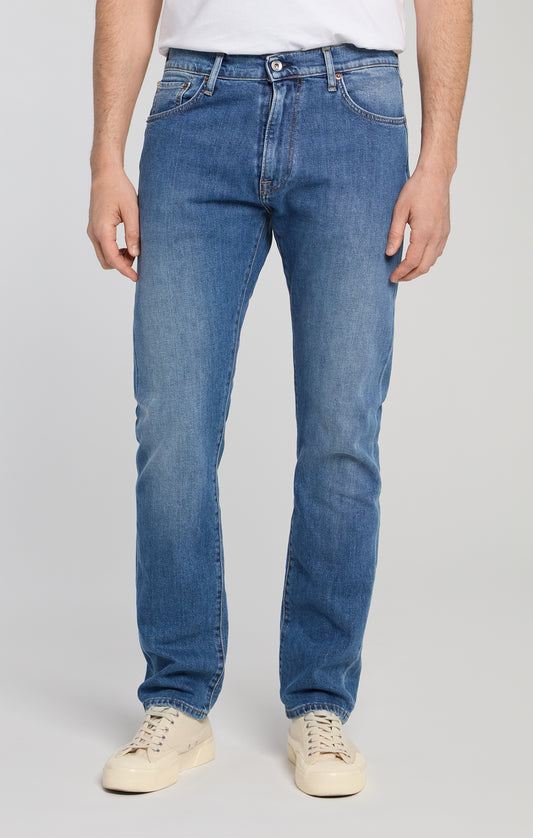 C.O.F. Studio | Jeans M8 coupe droite - Indigo delavé