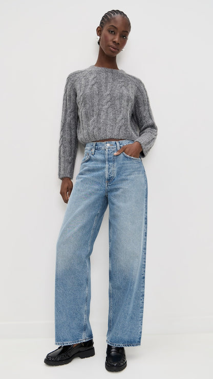 Velvet | Pull ''MARINA'' maille torsadée - Gris