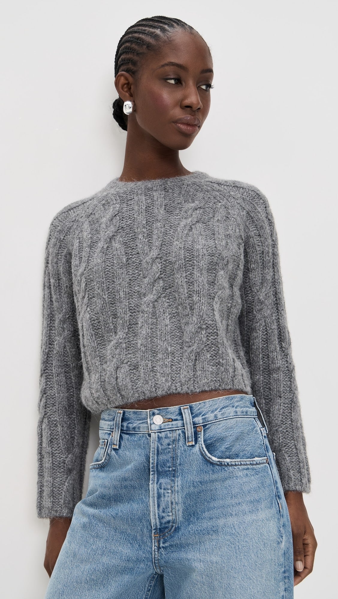 Velvet | Pull ''MARINA'' maille torsadée - Gris