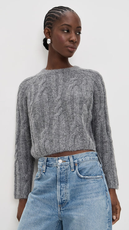 Velvet | Pull ''MARINA'' maille torsadée - Gris