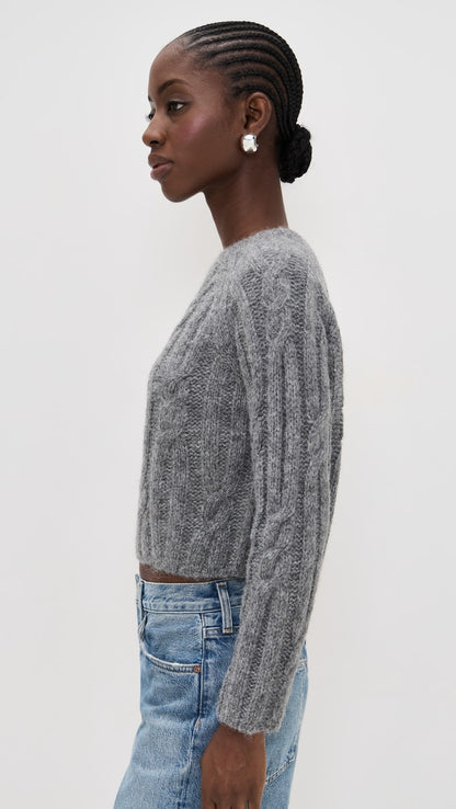 Velvet | Pull ''MARINA'' maille torsadée - Gris