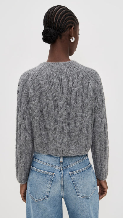 Velvet | Pull ''MARINA'' maille torsadée - Gris