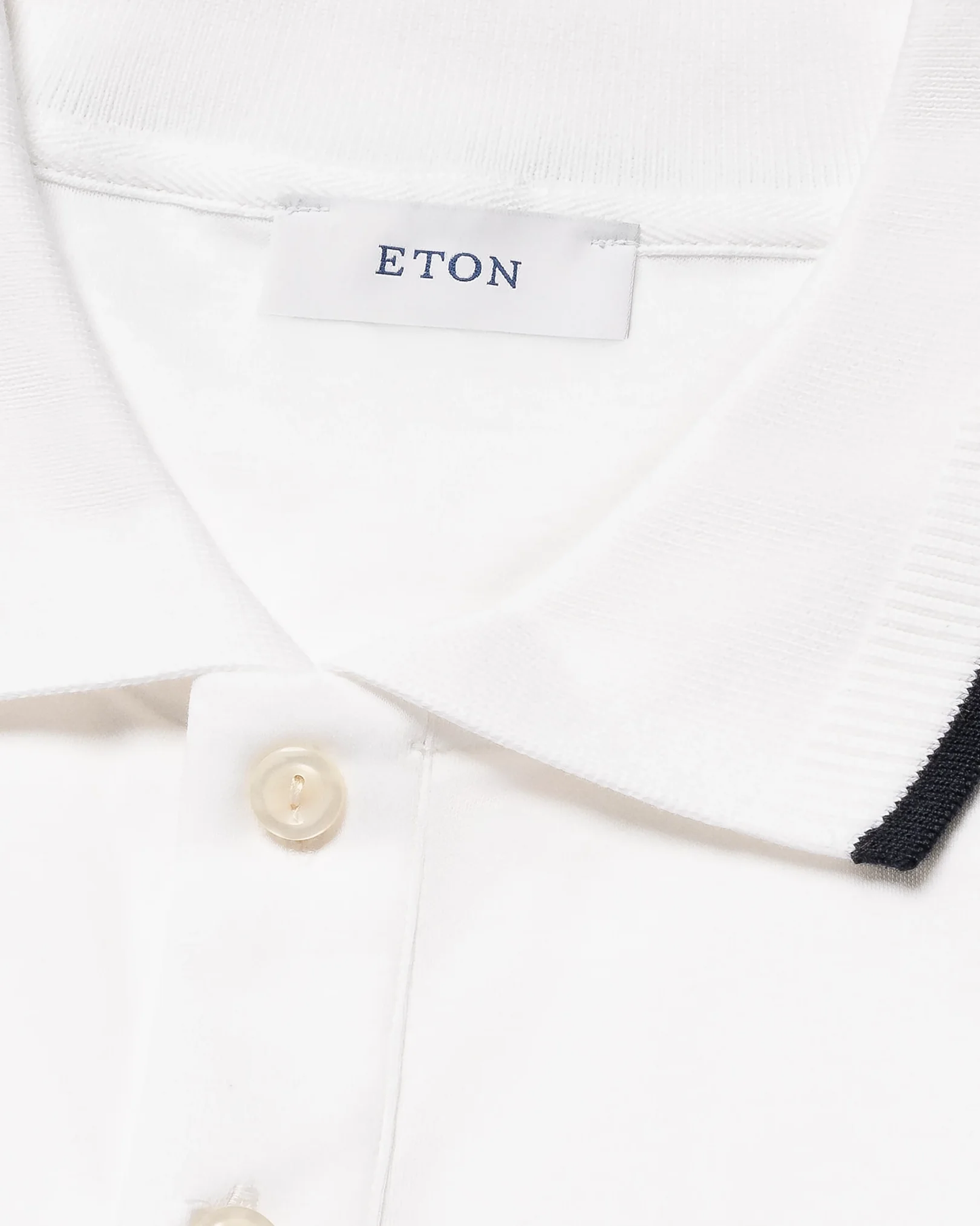 Eton | Polo en coton Supima Interlock - Blanc